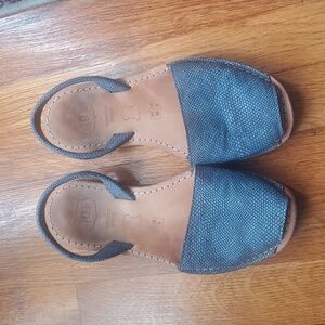 Blue Leather Sandals